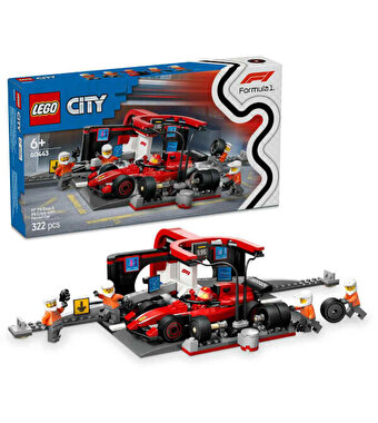 LEGO City Ferrari Arabalı F1 Pit Stop ve Pit Ekibi 60443