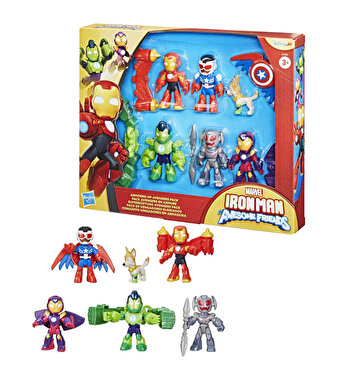 MarveI Iron Man ve Muhteşem Arkadaşları Zırhlı Yenilmezler Paketi Aksiyon Figür Seti G1255