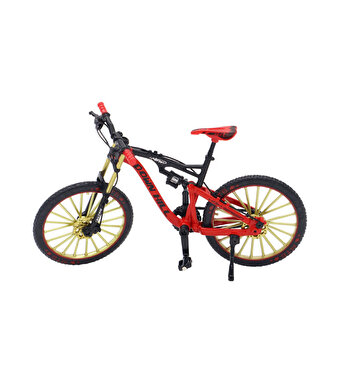 1:10 Die Cast 6A Siyah Dağ Bisikleti Kırmızı Sele