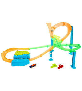Hot Wheels Akrobasi Pistleri Neon Yarışçılar Kasırga Çarpışması Pist Seti JMG50