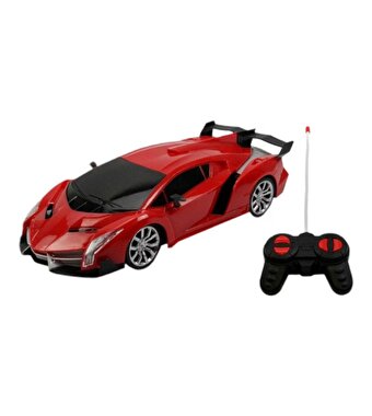 1:16  Şarjlı Işıklı Süper Kırmızı Spor Araba 218-A