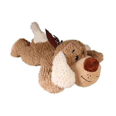 Parlak Desenli Kahverengi Köpek Peluş 60 Cm