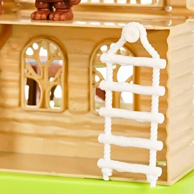 Kırmızı Çatılı Orman Evi ve Figürler