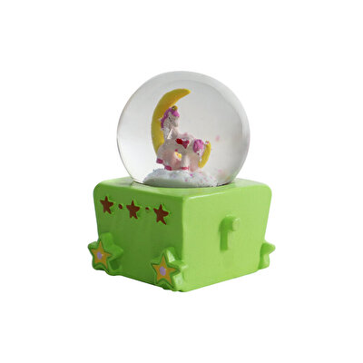 Mini Işıklı Renkli Unicorn Kar Küresi