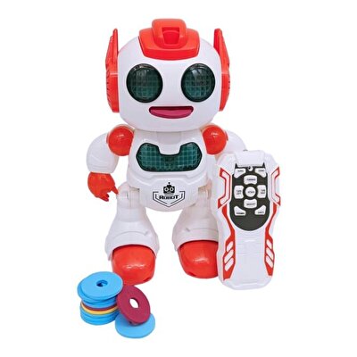 Uzaktan Kumandalı Sesli Disk Atan Robot Turuncu