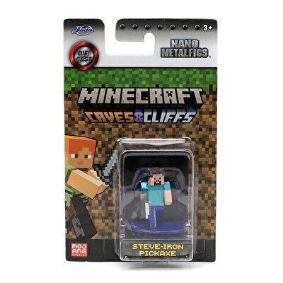 Minecraft Nano Tekli Metal Figür Steve-Iron Pıckaxe
