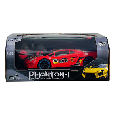 Full Fonksiyon Pilli 1:22 Ölçek Uzaktan Kumandalı Kırmızı Yarış Arabası