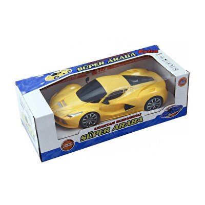 Şarjlı Işıklı Süper Sarı Spor Araba 217-A