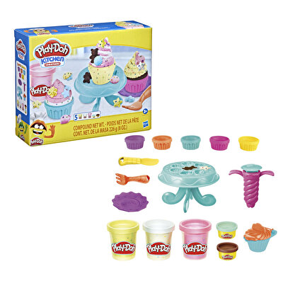 Play-Doh Eğlenceli Mutfağım Oyun Seti Confetti Cupcakes F2929