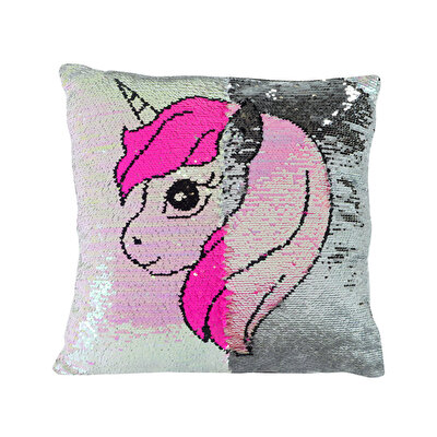 45 cm Pullu Yastıklar Pembe Unicorn
