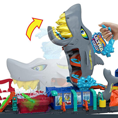 Hot Wheels Şehri Muhteşem Köpek Balığı Araba Yıkama Oyun Seti HTN82