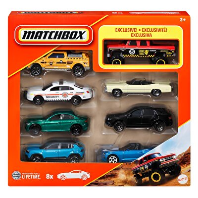 Matchbox 1:64 Ölçekli Metal 8'li Araba Seti JCT85
