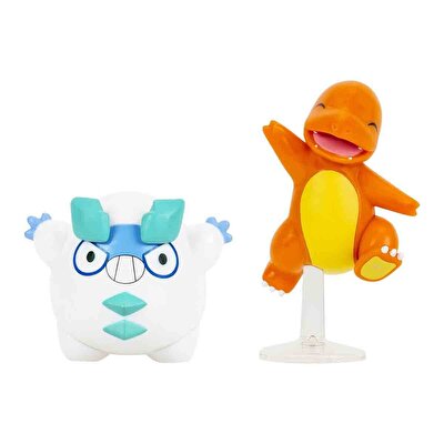 Pokemon Battle Fi̇gürler Galarian Darumaka ve Charmander