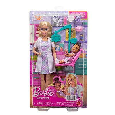 Barbie Kariyer Bebeği Diş Hekimi Oyun Seti JMK14