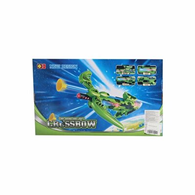 Sesli ve Işıklı Mekanik Ok Atan Tabanca Yeşil