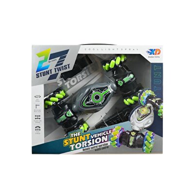 Bileklik Kumandalı Şarjlı Stunt Car Twist Akrobat Araba Yeşil