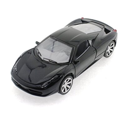 Diecast Sesli Işıklı Arabalar - Siyah Ferrari