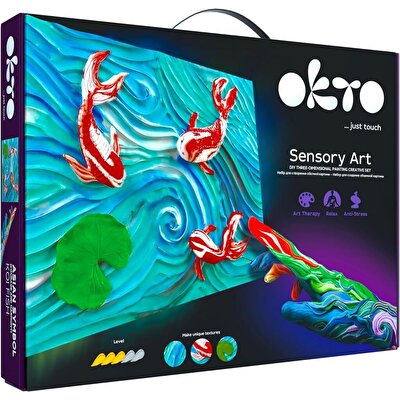 OKTO Koi Fish 3D Duyusal Sanat Seti