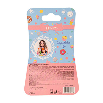 Lukky Su Bazlı Parlak Pembe Konfeti Soyulabilir Oje