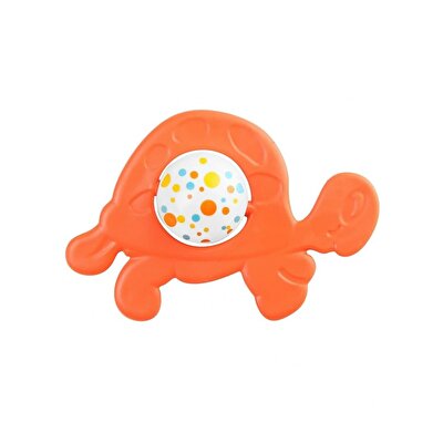 LC Sevimli Kaplumbağa Diş Kaşıyıcı Çıngırak Turuncu