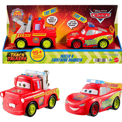Disney Pixar Cars Track Talkers Şimşek McQueen ve Mater Sesli Araç Seti JMT56