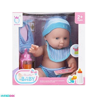 Biberonlu Bebeğim Mavi