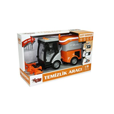 1:16 Ölçekli Sesli Işıklı Süpürücü Temizlik Aracı