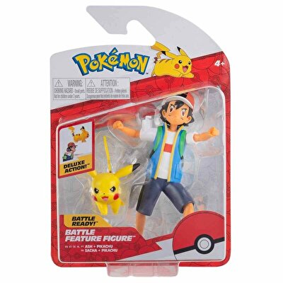 Pokemon Battle Feature Figür S12 Ash & Pikachu