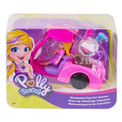 Polly Pocket ve Araçları Köpek Yıkama Servisi Seti GDM10