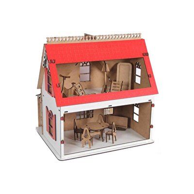 Ahşap Kırmızı Villa Ev