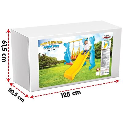 Pilsan Dino Kaydırak ve Salıncak Seti