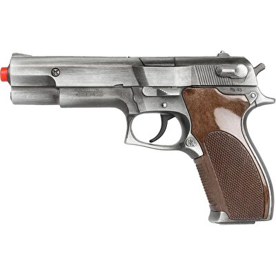 Poli̇ce Pi̇stol 8 Shots Old Si̇lver