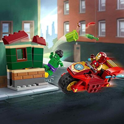 LEGO Marvel Motosikletli Iron Man ve Hulk 76287