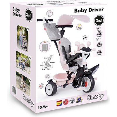 Smoby Baby Driver 3'ü 1 Arada Üç Tekerlekli Bisiklet