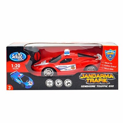 1:20 Ölçekli Kumandalı 4 Fonksiyonlu Jandarma Trafik Aracı Kırmızı