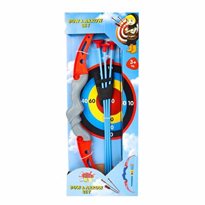 Kutulu Ok Yay Seti Gri Turuncu