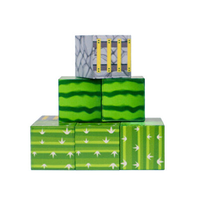 Magnivity Manyetik Bloklar Karpuz-Kaktüs-Merdivenli Taş Bloklar 9 Parça