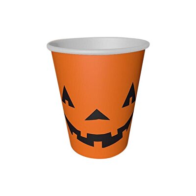 Halloween Balkabağı Bardak 8 Adet