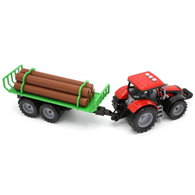 Pilli Odunlu Traktör Kırmızı