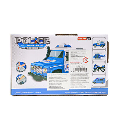 Sesli Işıklı Mavi Polis Motosikleti