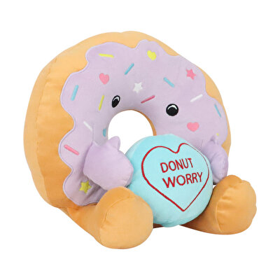 Donut Peluş Mor Yastık