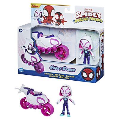 Spidey's Amazing Friends Figür ve Araçları Ghost-Spider's Copter-Cycle F1942