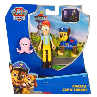Paw Patrol 3’lü Figür Seti Chase ve Cap'N Turbo