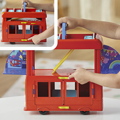 Peppa Pig 2'si 1 Arada Parti Otobüsü F8881