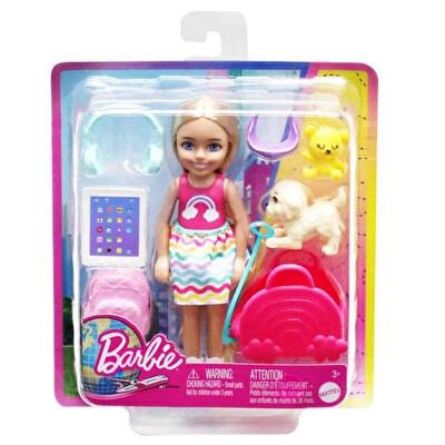 Barbie Seyahatte Chelsea Bebek ve Aksesuarları