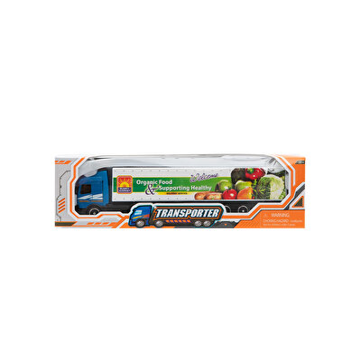 Express Wheels Transporter Die Cast Konteyner Kamyonu Mavi