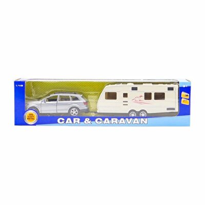 1:48 Ölçekli Die Cast Karavanlı Araç MK1021 Gri