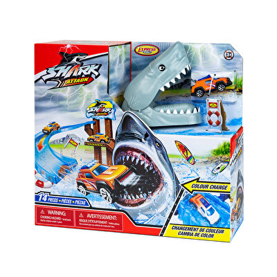 Express Wheels Renk Değiştiren Arabalı Köpekbalığı Saldırısı Oyun Seti