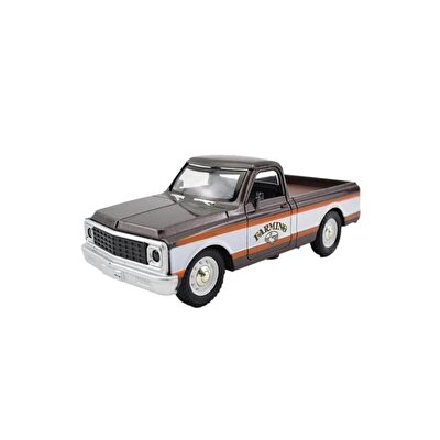 Sesli Işıklı Metal Çek Bırak Klasik Picup Kahverengi