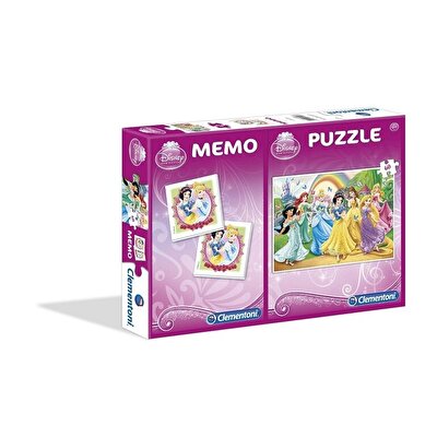 Disney Princess 60 Parça Puzzle ve Hafıza Oyunu